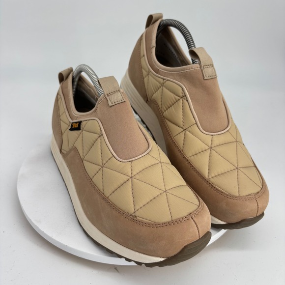 Teva Shoes - Teva Ember Commuter Slip On Shoes Womens 11 Tan Quilted Waterproof Sneakers